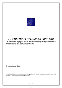 La strategia di Lisbona post 2010