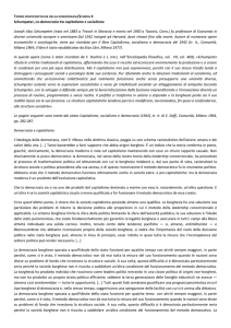 Schumpeter, La democrazia tra capitalismo e socialismo Joseph