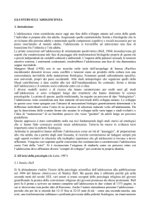 Gli studi sull`adolescenza