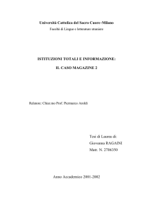 Istituzioni totali e informazione