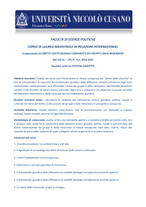 facoltà di scienze politiche corso di laurea magistrale in relazioni