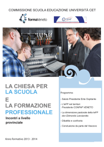 e la formazione la chiesa per la scuola professionale