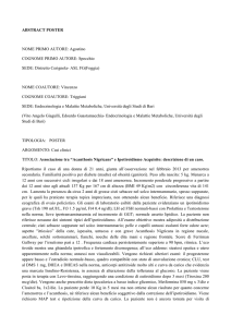 “Acanthosis Nigricans” e Ipotiroidismo Acquisito