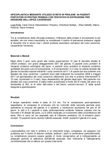 apicoplastica mediante utilizzo di rete in prolene in pazienti portatori