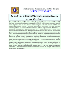 La sindrome di Charcot Marie Tooth proposta come - Acmt-Rete