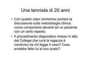 Una tennista di 20 anni