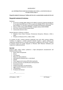Requisiti minimi di sistema Servizi