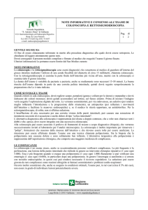 Note informative per la colonscopia e consenso