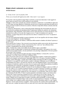 Belgio shock: eutanasia su un minore