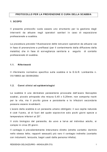 PROTOCOLLO PER LA PREVENZIONE E CURA DELLA SCABBIA
