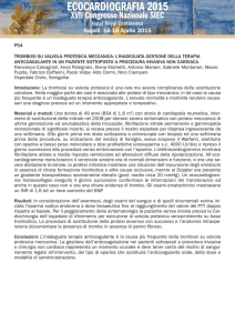 P54 TROMBOSI SU VALVOLA PROTESICA MECCANICA: L