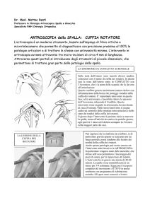 ARTROSCOPIA della SPALLA: CUFFIA ROTATORI