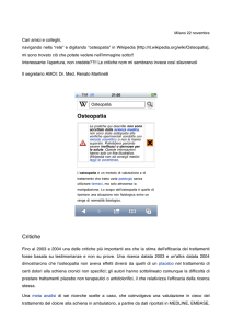 2.Osteopatia in Wikipedia (da non perdere!)