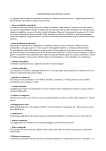Lista dei farmaci per il pronto soccorso La seguente - Area