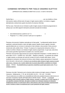 consenso informato per taglio cesareo elettivo