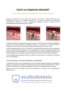 Cos`è un impianto dentale?