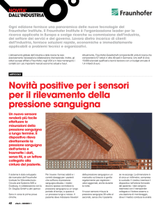 Novità positive per i sensori per il rilevamento della pressione