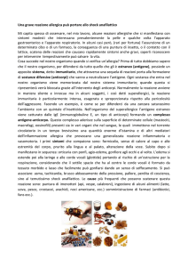 Una grave reazione allergica può portare allo shock anafilattico Mi