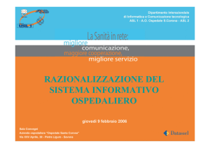 RAZIONALIZZAZIONE DEL SISTEMA INFORMATIVO OSPEDALIERO