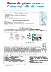 Poster del primo soccorso Ostruzioni delle vie aeree