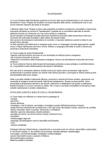TECARTERAPIA La nuova frontiera della fisioterapia applicata al