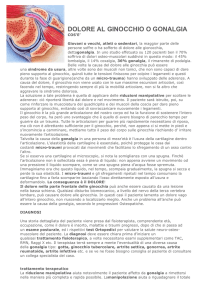 dolore al ginocchio o gonalgia
