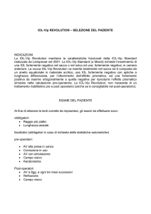 IOL-Vip REVOLUTION – SELEZIONE DEL PAZIENTE INDICAZIONI