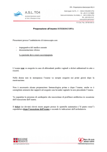 Preparazione isteroscopia ASL 6