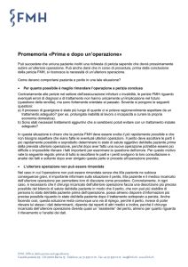 Promemoria «Prima e dopo un`operazione