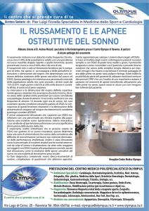 IL RUSSAMENTO E LE APNEE OSTRUTTIVE DEL SONNO