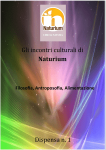 Gli incontri culturali di Naturium Dispensa n. 1