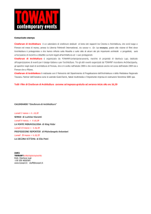 Comunicato stampa Cineforum di Architettura è un calendario di
