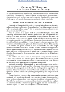 L`Opera di Mme Blavatsky e la Loggia Unita dei Teosofi