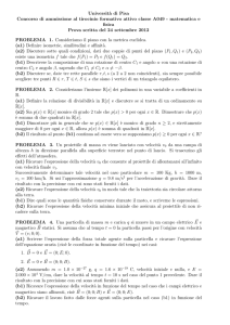 Universit`a di Pisa Concorso di ammissione al tirocinio formativo