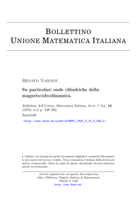 Su particolari onde cilindriche della magneto