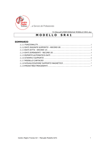 Manuale modello SR41