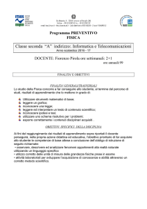 Classe seconda “A” indirizzo:. Informatica e Telecomunicazioni