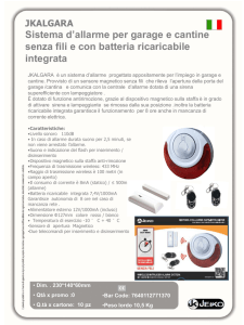Sistema d`allarme per garage e cantine senza fili e con batteria