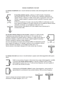 Antenne trasmittenti e riceventi Le antenne trasmittenti sono i circuiti