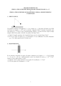Testo con soluzione - Dipartimento di Fisica