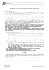 Consenso Informato Risonanza Magnetica Nucleare