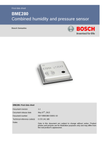 BME280 Humidity, Pressure, Temperature Sensor Datasheet