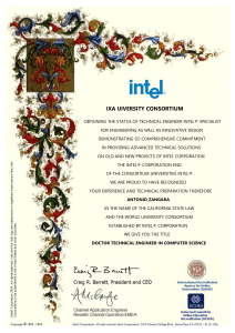 Intel® Bachelor Degree with  Phd of Antonio Zangara