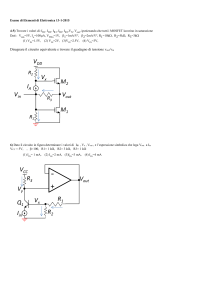 Esame di Elettronica: Analisi di Circuiti MOSFET e BJT