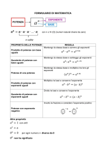Formulario di Matematica: Potenze, Primi, MCD e mcm