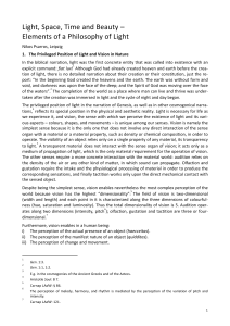 Philosophy of Light: Space, Time, and Beauty