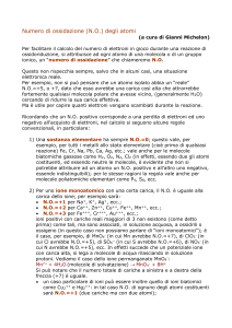 numero ossidazione