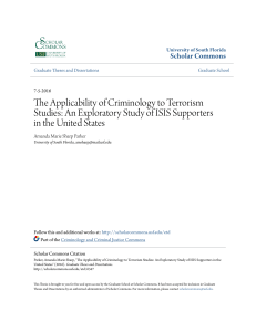 Criminology of Terrorism: ISIS Supporters in the US Thesis