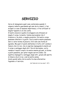 Servizio e Fede: Riflessioni su Amore e Pace