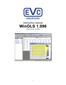 WinOLS 1.096 Instruction Manual